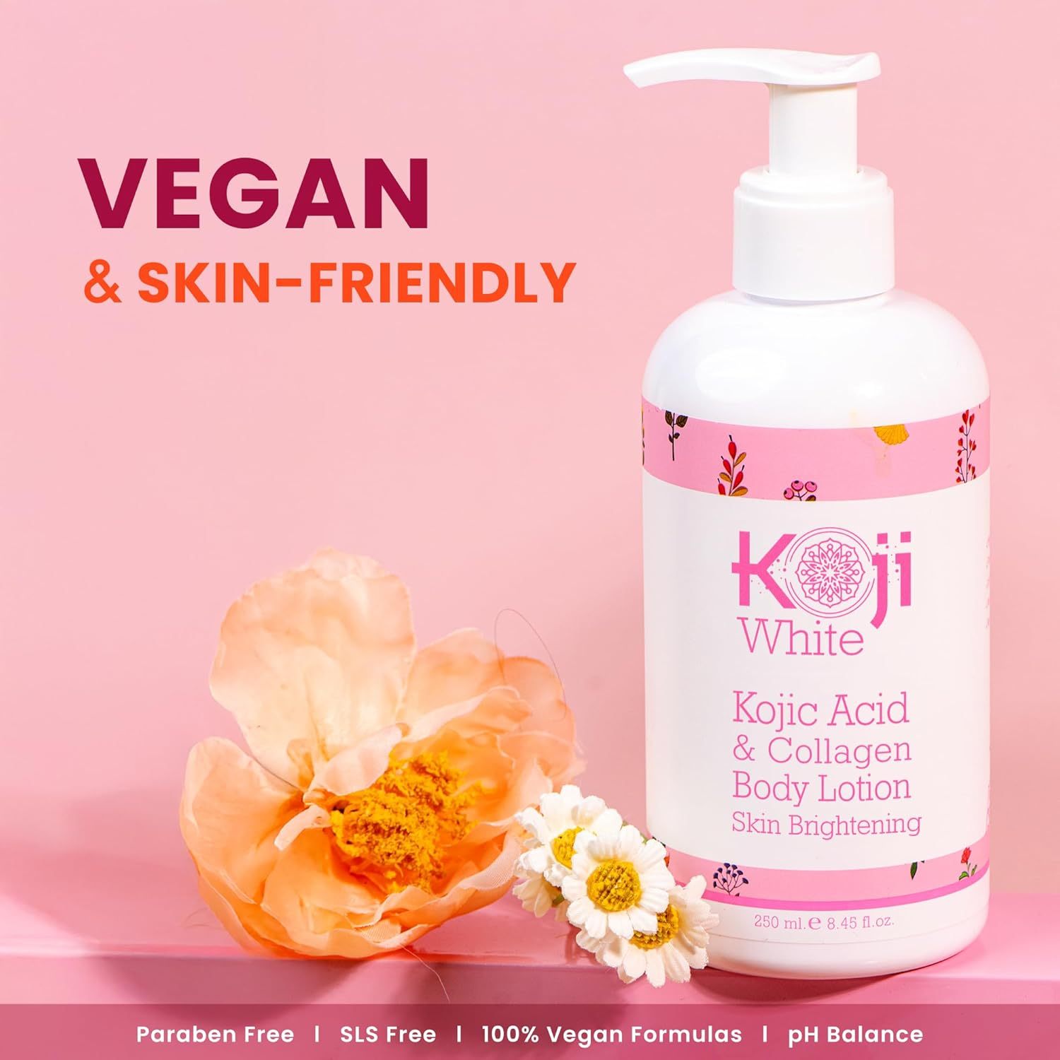 Koji White Kojic Acid & Collagen Body Lotion, Women Gifts Set for Skin Brightening, Moisturizer & Radiant Complexion, Uneven Skin Tone - Vegan, Not Tested on Animals, 8.45 Fl Oz (2 Packs) image number 4