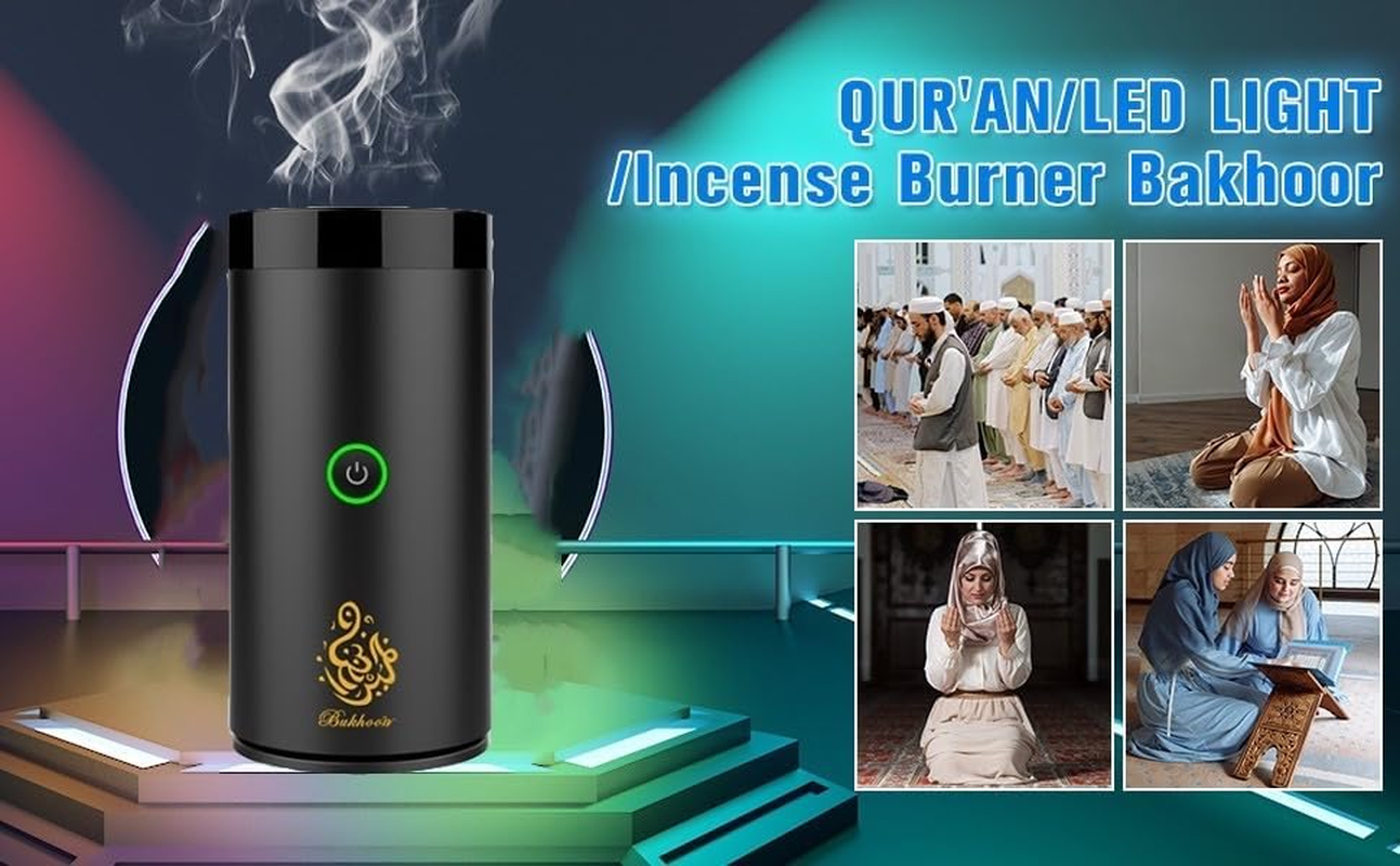Electric Incense Burner Bakhoor Rechargeable USB Aroma Diffuser Electric Arabic Incense Burner Muslim Home Decor. image number 4