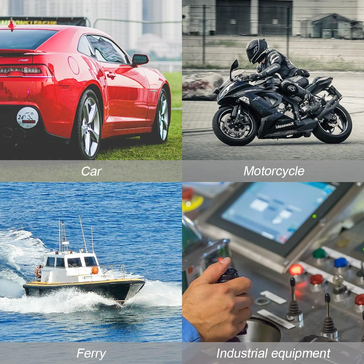 Moly Magnolia 300DB Super Loud Train Horn, 2PCS Car Air Electric Snail Double Horn, 12V Waterproof Air Horns Replacement Kit, Auto Accessories Universal for Motorcycle, Truck, Bike, Boat (Wine Red) - Gray image number 4