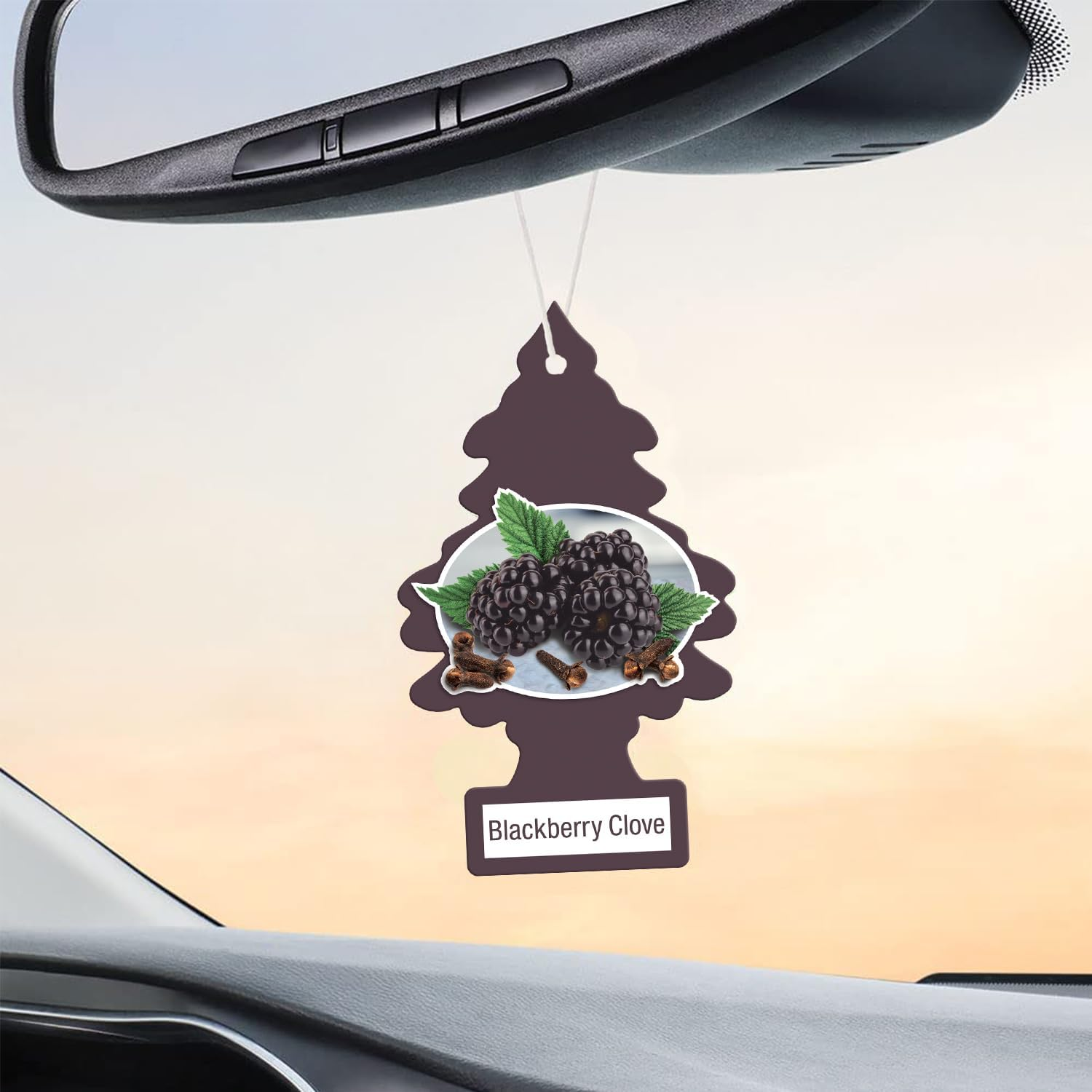 Little Trees DAS-17343 Car Air Freshener | Hanging Paper Tree for Home or Car | Blackberry Clove image number 5