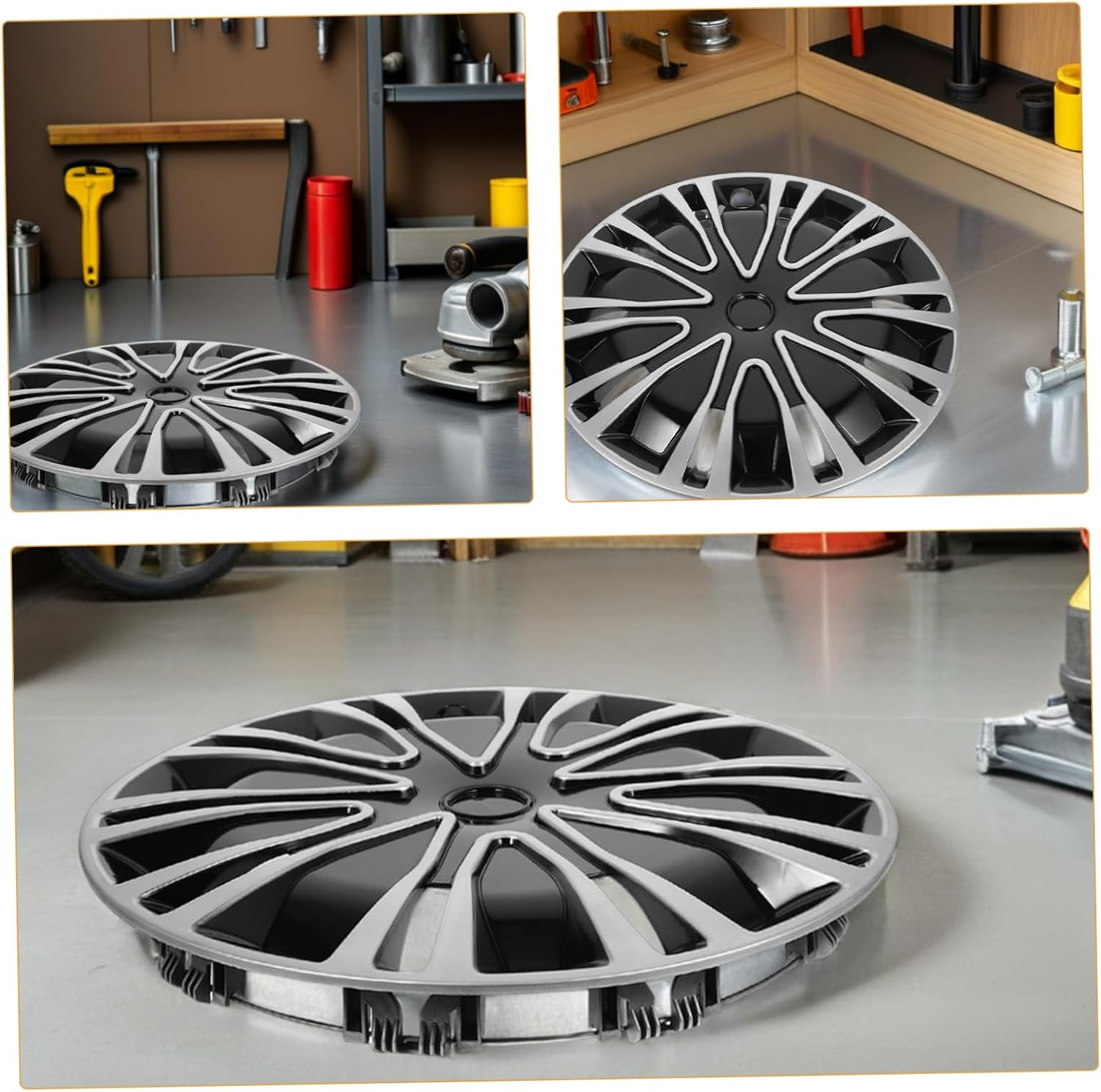 EXAOMBLE Automotive Wheel Hub Cover with Robust Pp Material for Car Wheel Protection and Easy Fit Installation