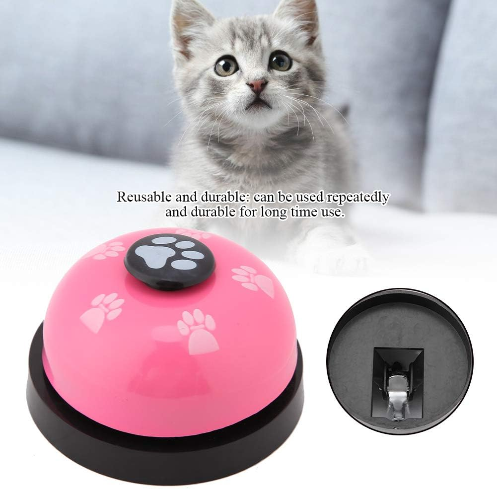 Iron Pet Bell, Training Bells, Cute for Dog Cat Interactive Toy (Pink) image number 3
