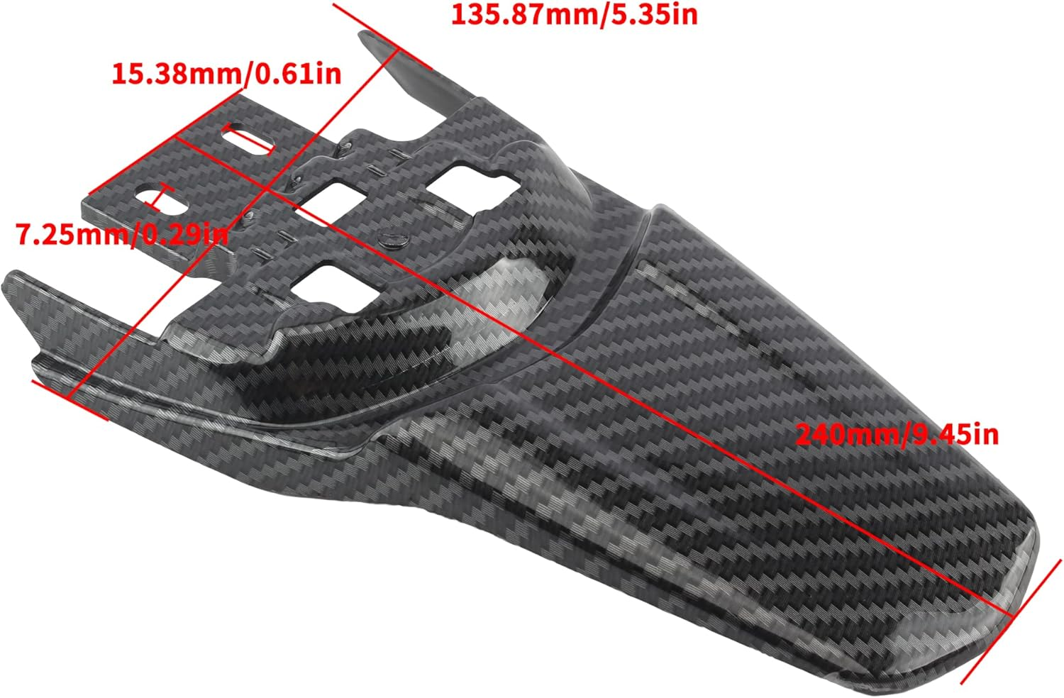 ABCERRSI Sur Ron Back Fender,Imitation Carbon Fiber Dirt Bike Rear Fender Protectorfor Sur-Ron Light Bee