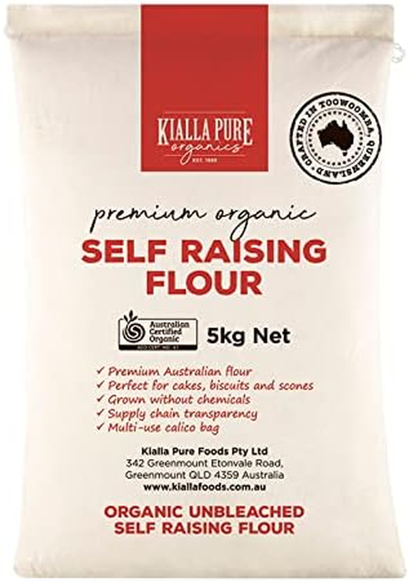 Kialla Pure Foods Organic Unbleached Self Raising Flour 5 Kg