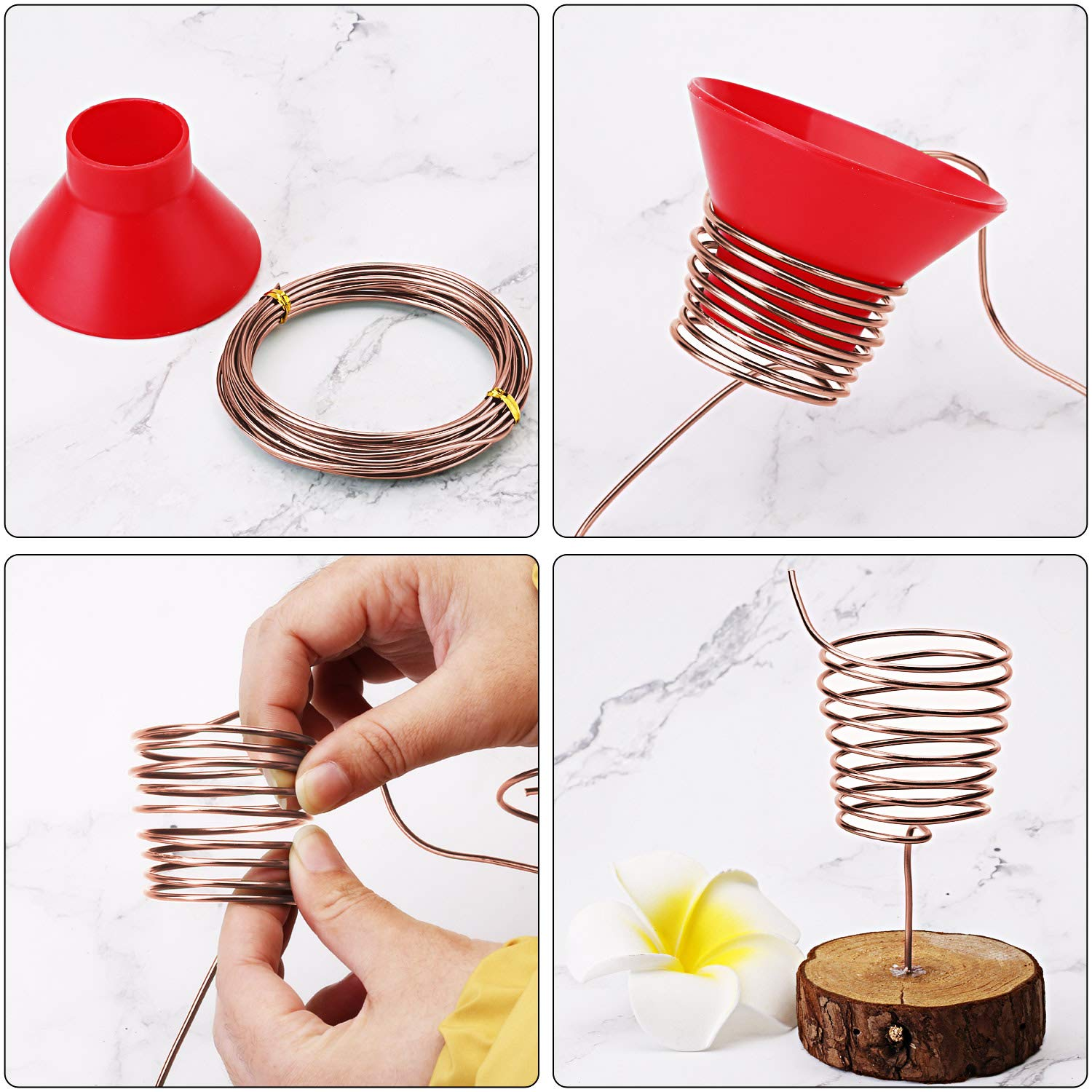 10 Rolls Bonsai Wires Anodized Aluminum Bonsai Training Wire in 5 Sizes - 1.0 Mm, 1.5 Mm, 2.0 Mm, 2.5 Mm, 3.0 Mm, Total 164 Feet (Brown) - Brown image number 6