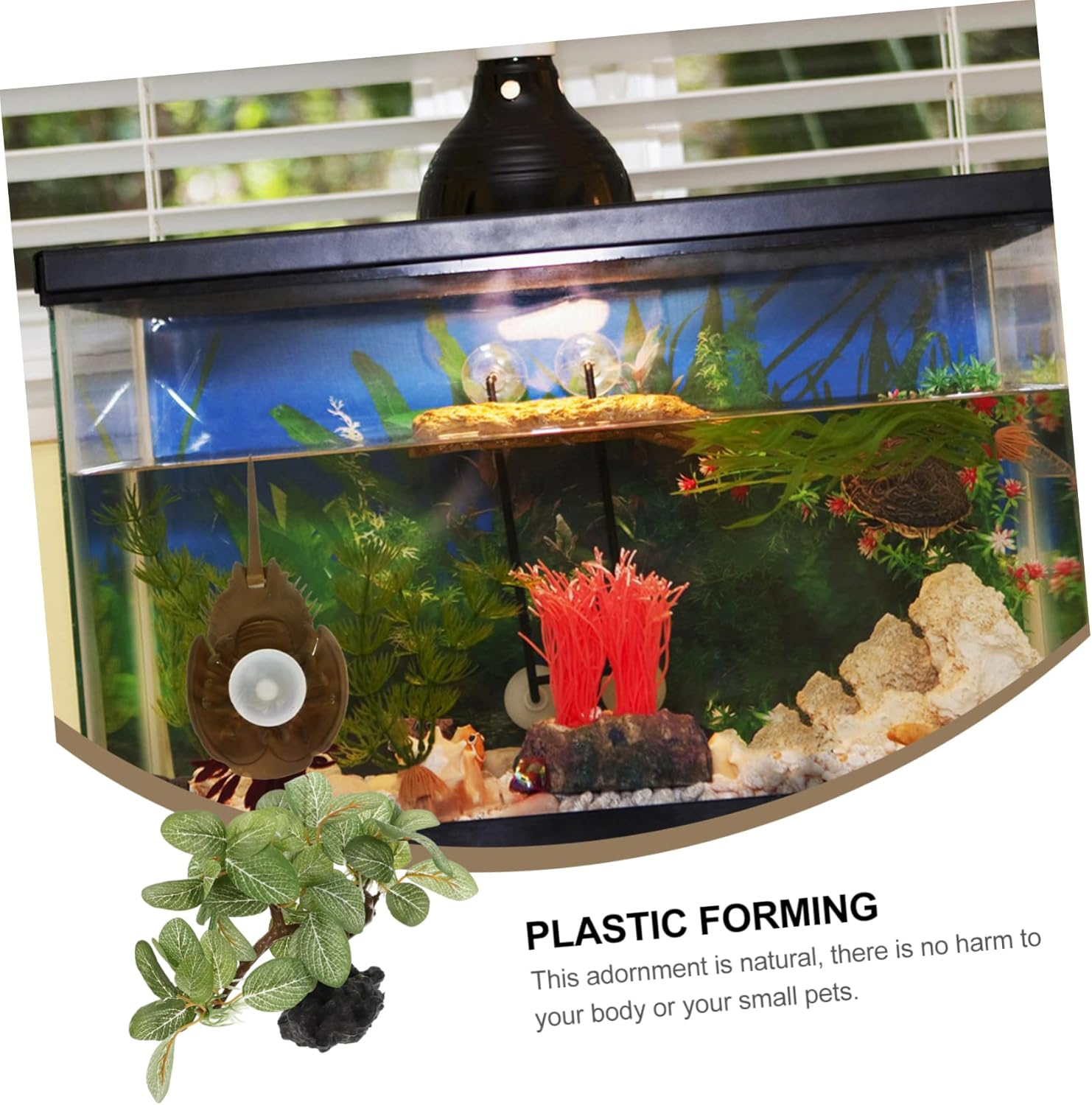 Angoily Artificial Fish Tank Plants Vibrant Aquarium Decor for Realistic Landscape for Aquariums and Terrariums Lifelike Design Pet Play and Hiding Spaces image number 2
