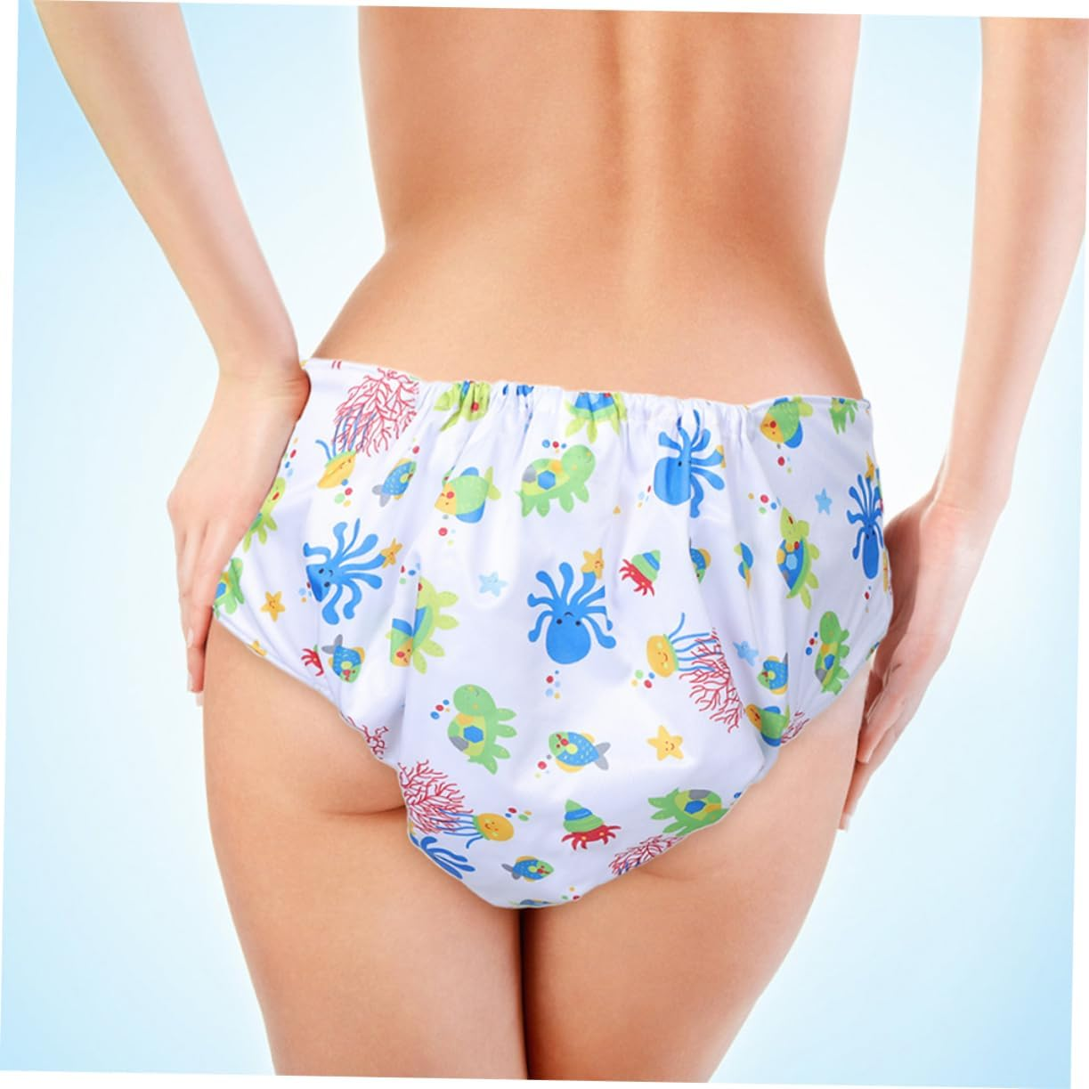 Abaodam 2Pcs Adult Diapers Reusable Cloth Underwear for Elderly Incontinence Maximum Absorbency for Women and Men Large image number 5