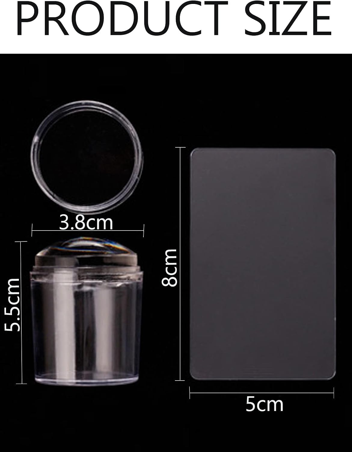 4 PCS Nail Art Stamper Kit, EBANKU Clear Blue Pink Purple Silicone Nail Art Stamping with Cap Transparent Soft Nail Art Jelly Stamper for Manicure Tools (4 Colors) image number 1