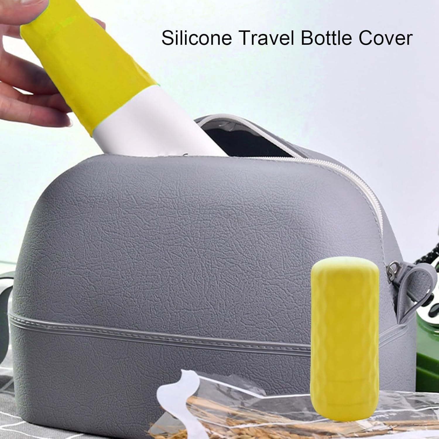 Silicone Bottle Covers Elastic Sleeves for Leak Proofing Mix Color,10 Pack Cruise Ship Essentials,Travel Accessories Luggage for Women Men,Leak Proofing, Fit Most Travel Size Bottles Toiletries image number 4