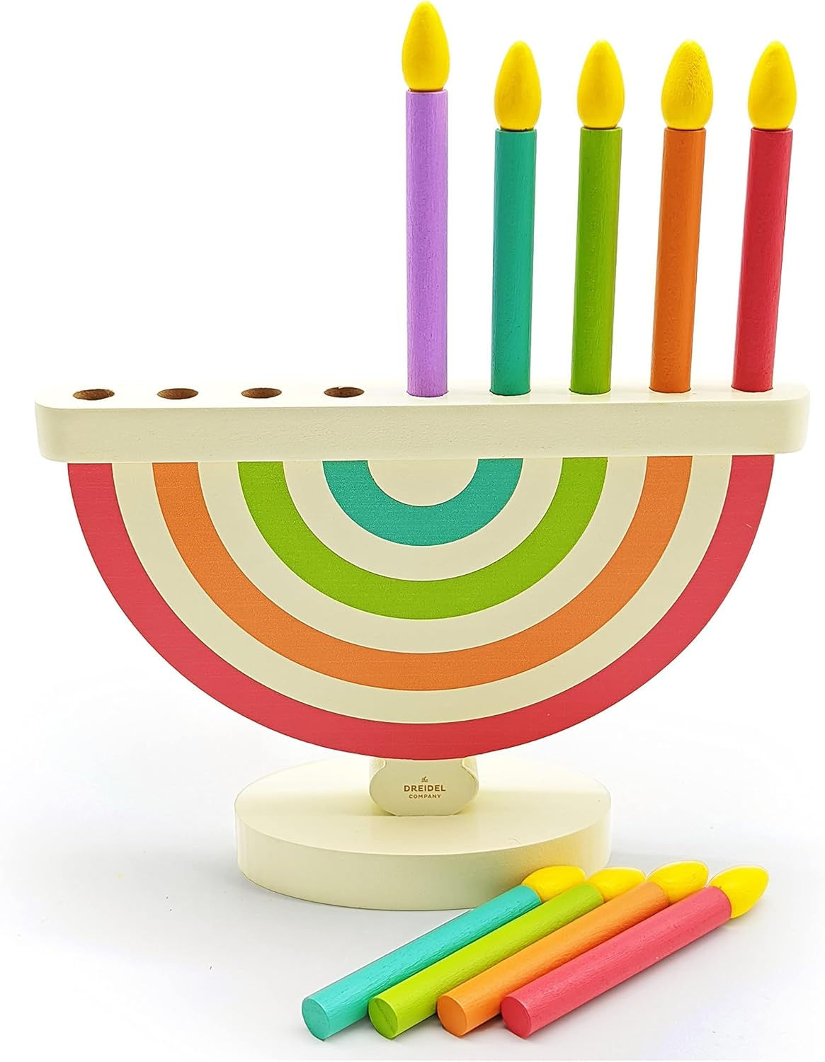Hanukkah Children'S Wooden Chanukah Menorah with Removable Candles (2-Pack) image number 1
