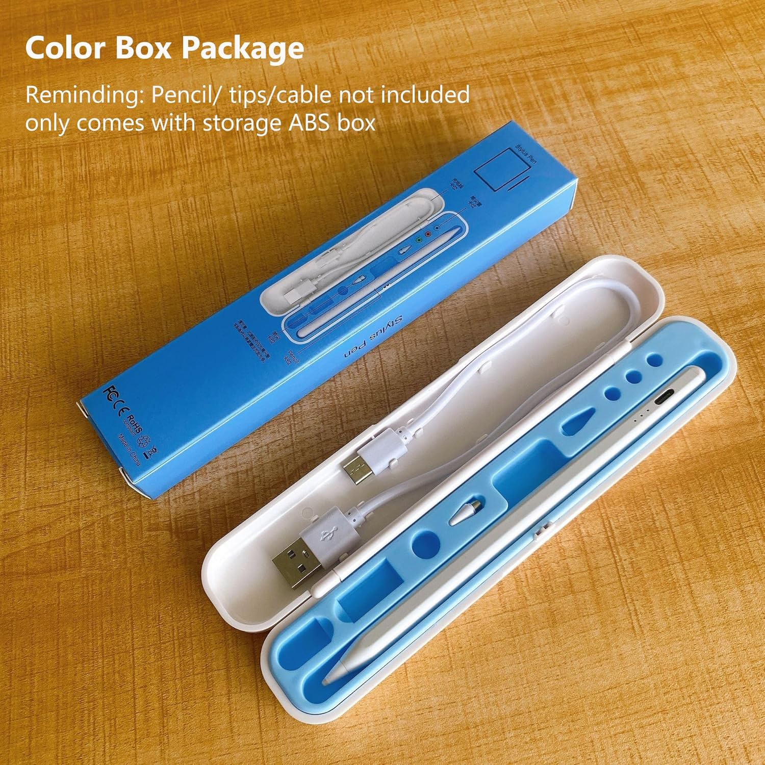 RINGSUN Case Compatible with Apple Pencil 2Nd & 1St Gen Case, Full-Protective Stylus Pen Storage Box for Apple Pencil Pro / 2Nd Gen/ 1St Gen ABS Box Organizer for Stylus Pen & Tips, Blue (Blue) - Blue image number 3