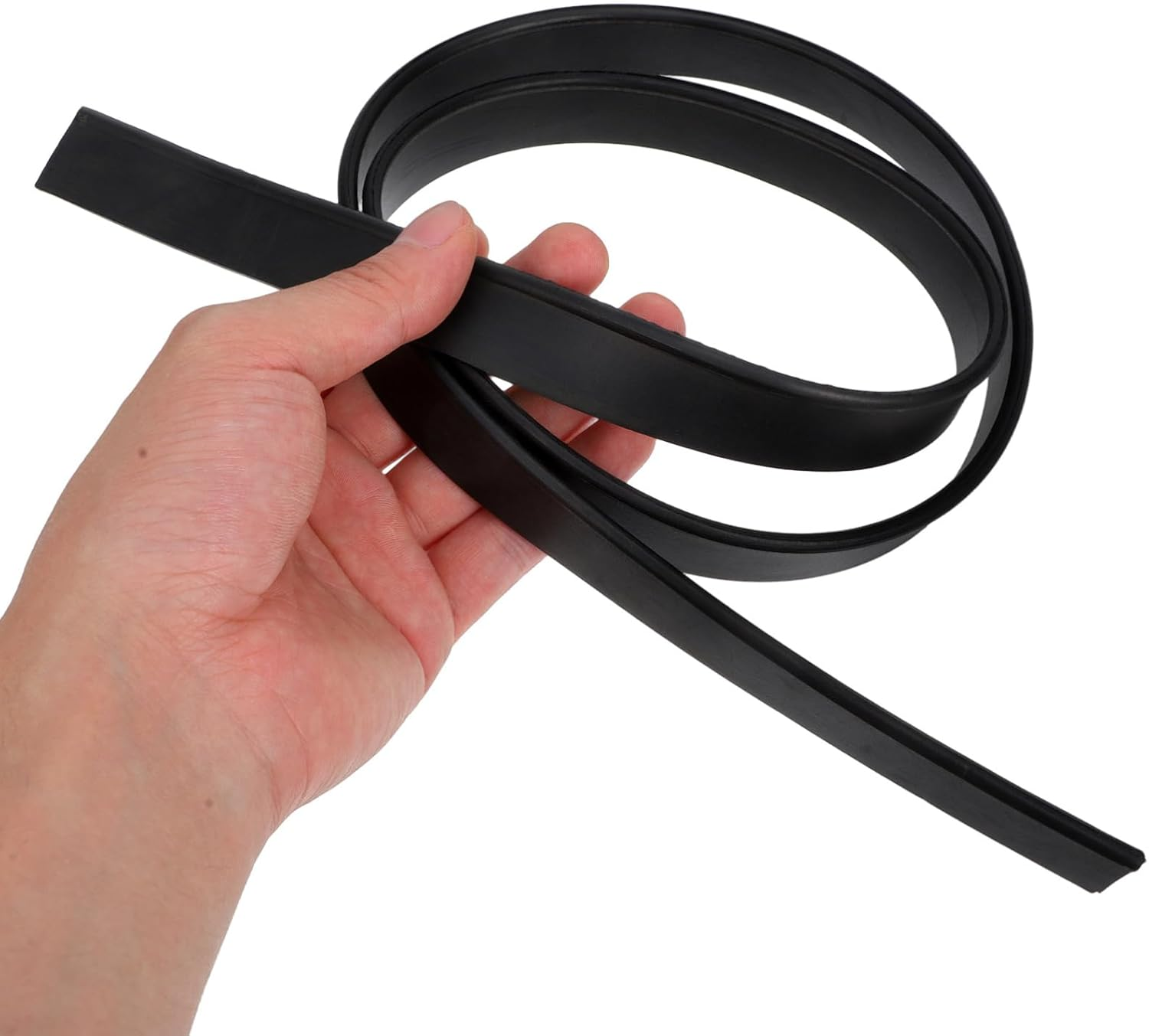 Angoily Squeegee Rubber Wiper Replacement Blades - Cut-To-Size Window Blade, Black Silicone Strip Scrubber for Glass Window Cleaning, Shower Doors - Refill image number 5