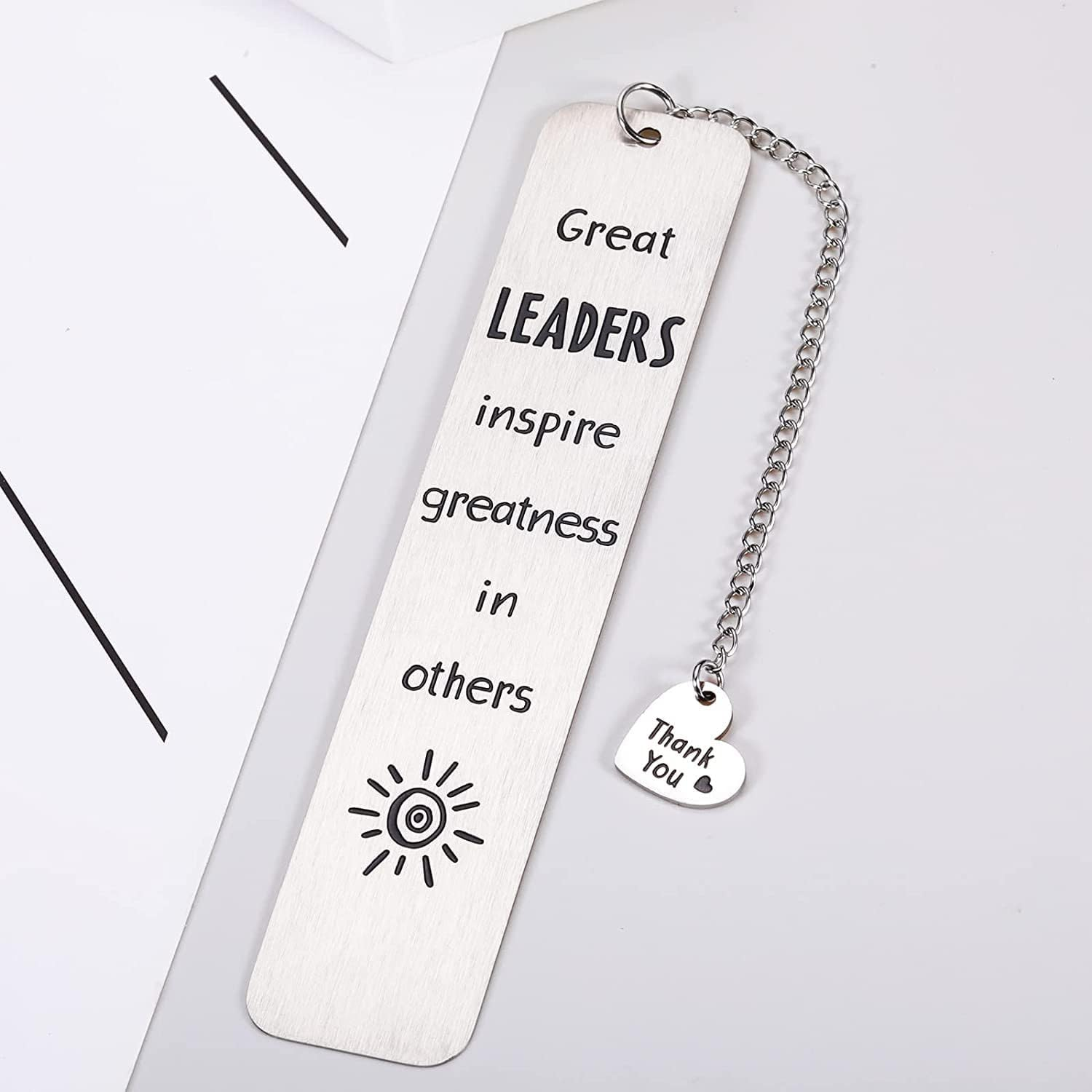 RFTWXHPN Bookmark: Thank You Boss Appreciation Gift - Stainless Steel, 1 Piece image number 1