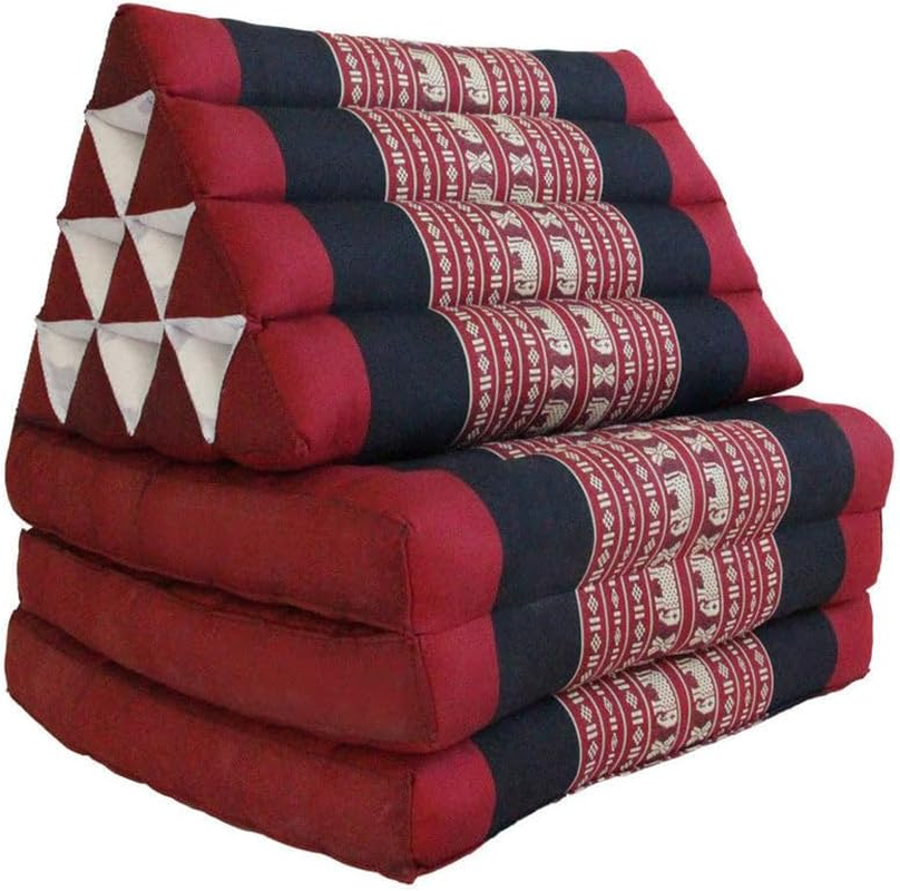 Mango Trees Thai Large Triangle Pillow 3 Fold Outdoor Mattress Cushion Best Gift 3FOLDS Day Bed image number 1