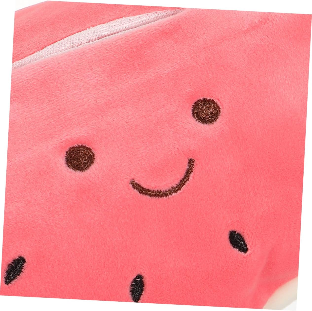 2Pcs Cute Watermelon Car Tissue Box Holder Soft Plush Pocket Tissue Holder for Vehicle Interior and Home Use Car Accessories image number 6