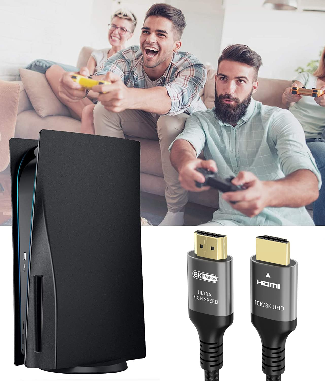 10K 8K 4K HDMI Cable 48Gbps 6.1M, Certified Ultra High Speed HDMI&reg; Cable 4K 240Hz 144Hz 120Hz 8K 60Hz 0.01Ms HDR10+ ARC Earc HDCP2.3 Netflix Roku TV PC Monitor Projector PS5 Xbox image number 2