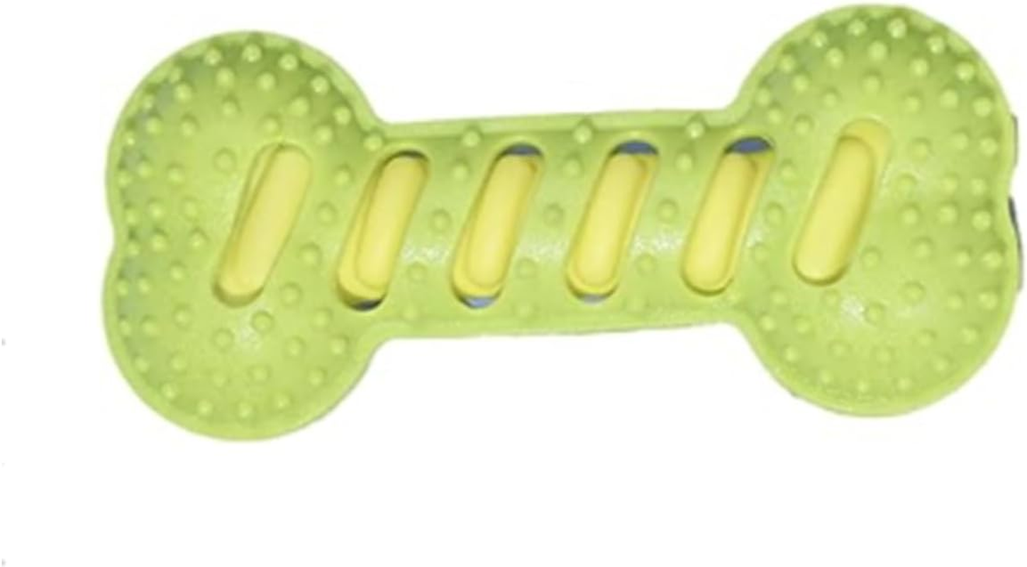 Ksngtixe 1 Pcs Durable TPR Squeaky Bone Chew Toy for Medium Dogs - Interactive Dental Cleaning Teeth Grinding Dog Toy with Sound, Anxiety Relief Toy for Aggressive Chewers (7.48 Inch) image number 3