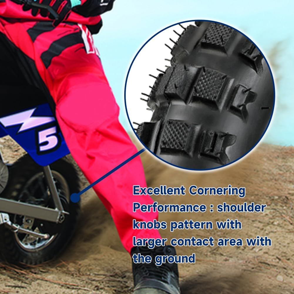 FVRITO Rear Wheel Assembly Replacement for Razor MX500 MX650 SX500 Mini Dirt Rocket Bike 2.50-10 2.50X10 Tire Tube Rim Chain Sprocket Axle Brake Rotor Parts image number 6