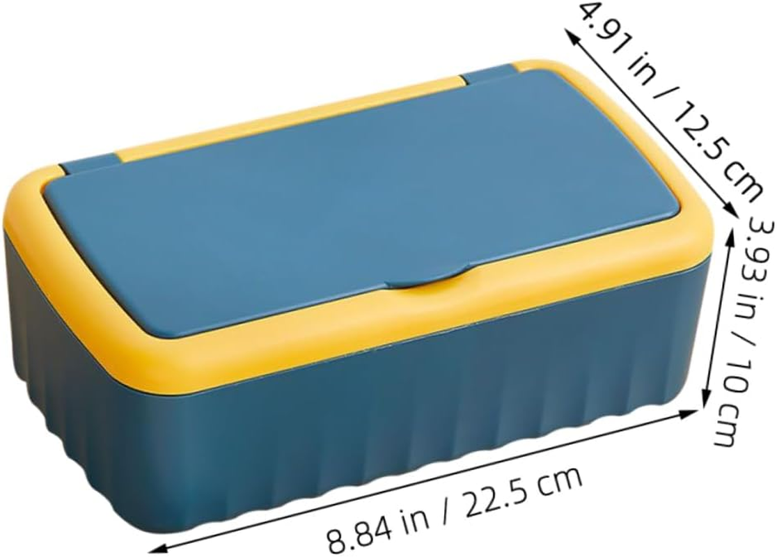 Amosfun Wet Tissue Box Large Capacity Wipes Dispenser Easy Pullout for Quick Access Humidity Retaining Multiuse for Living Rooms Offices image number 3