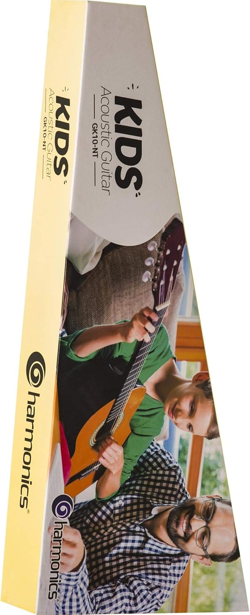 Harmonics GK-10NT Kids Acoustic Guitar for Children, Nylon Guitar Musical Instrument for Young Musicians 1/4 Size, Natural