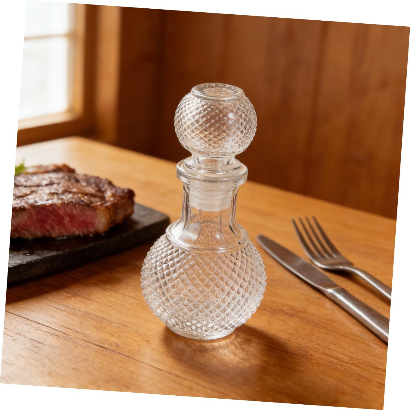 Cabilock Creative Glass Wine Bottle Whiskey Decanter Whiskey Glasses for Home Bar Liquor Packaging Glasses Suitable for Decorative Decanter for Wine and Whisky Glass Enthusiasts image number 2