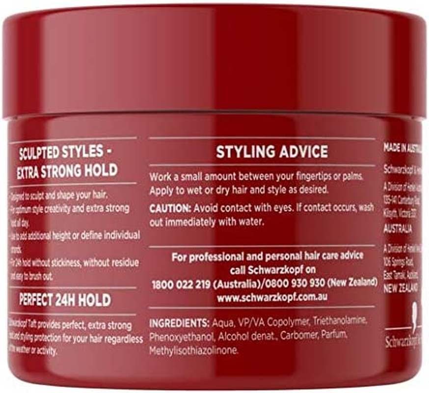 Schwarzkopf Taft Styling Gel, Extra Strong Hold, 24H Hold, All Hair Styles, 250G (Pack of 2) image number 3