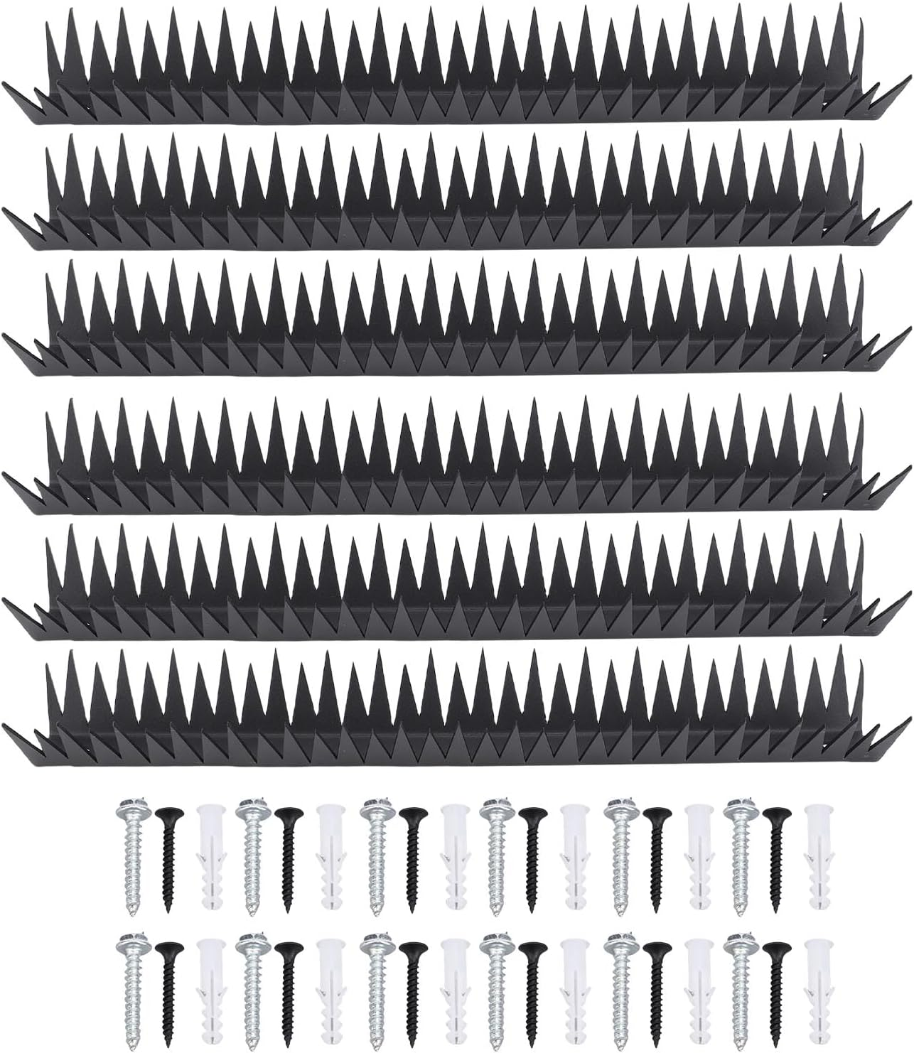 6 Pcs Heavy Duty Metal Fence Spikes, Security anti Climb Wall Spikes with Screws, Metal Animal Deterrent anti Theft Security Fence Pointed Nails Wall for Home Outdoor image number 4