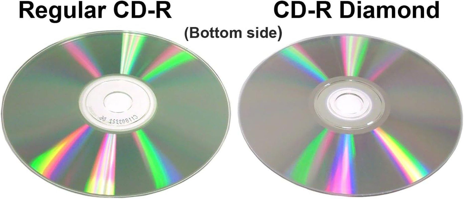 100 Pack Smartbuy Diamond CD-R 48X 700Mb/80Min White Inkjet Hub Printable Top with Silver Diamond Bottom Blank Data Recordable Disc image number 1