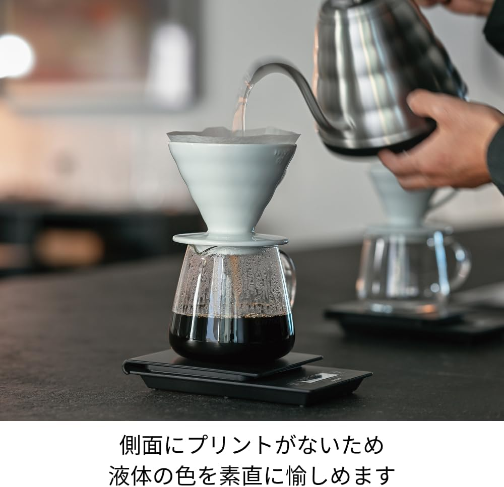 HARIO VBS-60 V60 Barista Server, 600 Clear, 20.3 Fl Oz (600 Ml), for 1-5 Cups, Microwavable, Made in Japan image number 1