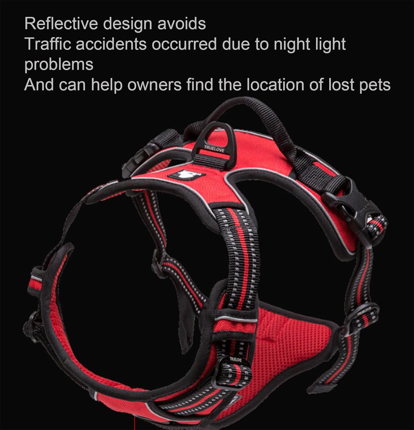 No Pull Dog Harness, No Choke Front Clip Reflective Dog Vest with Soft Padded Vertical Handle, 3 Leash Attachments for Small Medium Large Dogs,A-Xsmall image number 7