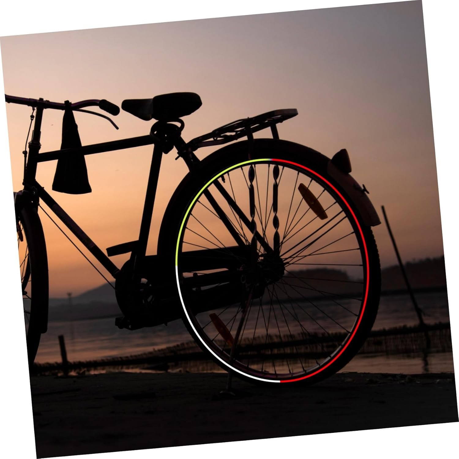 Toyvian 2 Rolls Motorcycle Reflective Tape Adhesive Warning Strips with High Visibility Glossy Finish for Bikes Electric Bikes Motorcycles Easy to Install Decorative Safety Stickers image number 1