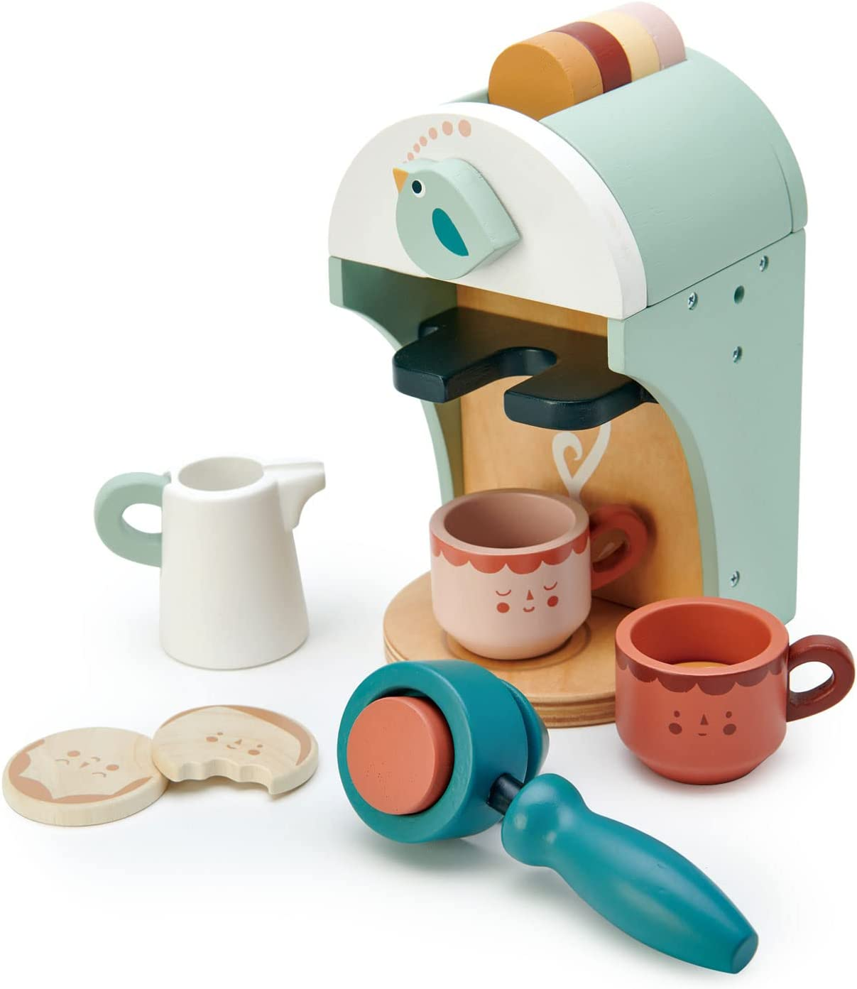 Tender Leaf Toys Babyccino Maker Wooden Coffee Machine Toy - Pretend Play and Roleplay for Children image number 3