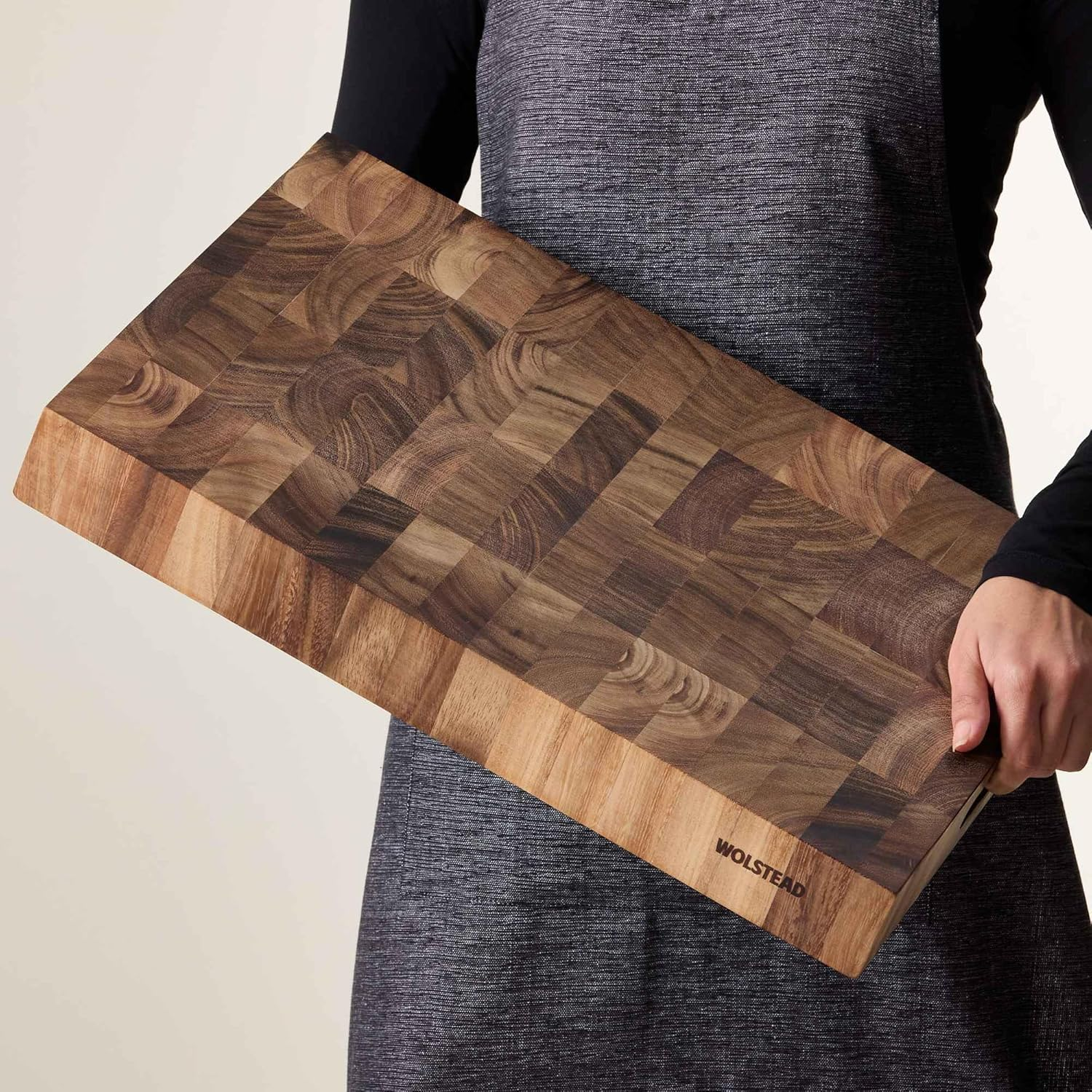 Wolstead Bonn End Grain Chopping Board 50X35Cm &ndash; Extra-Large Wooden Cutting Board image number 3