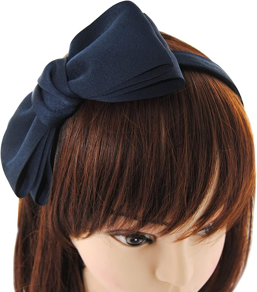 Axy Headband with Large Bow 14 Cm X 7 Cm &ndash; Beautiful Headband Hair Accessories Hair Band HRS3 (Orange)