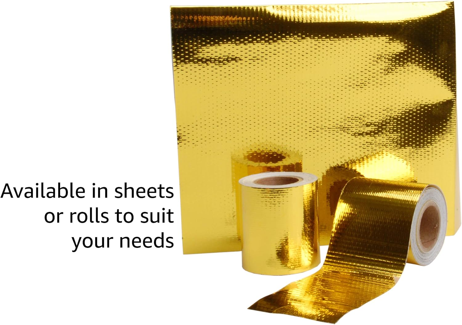Design Engineering 010397 Reflect-A-Gold High-Temperature Heat Reflective Adhesive Backed Roll, 2" X 30' Roll