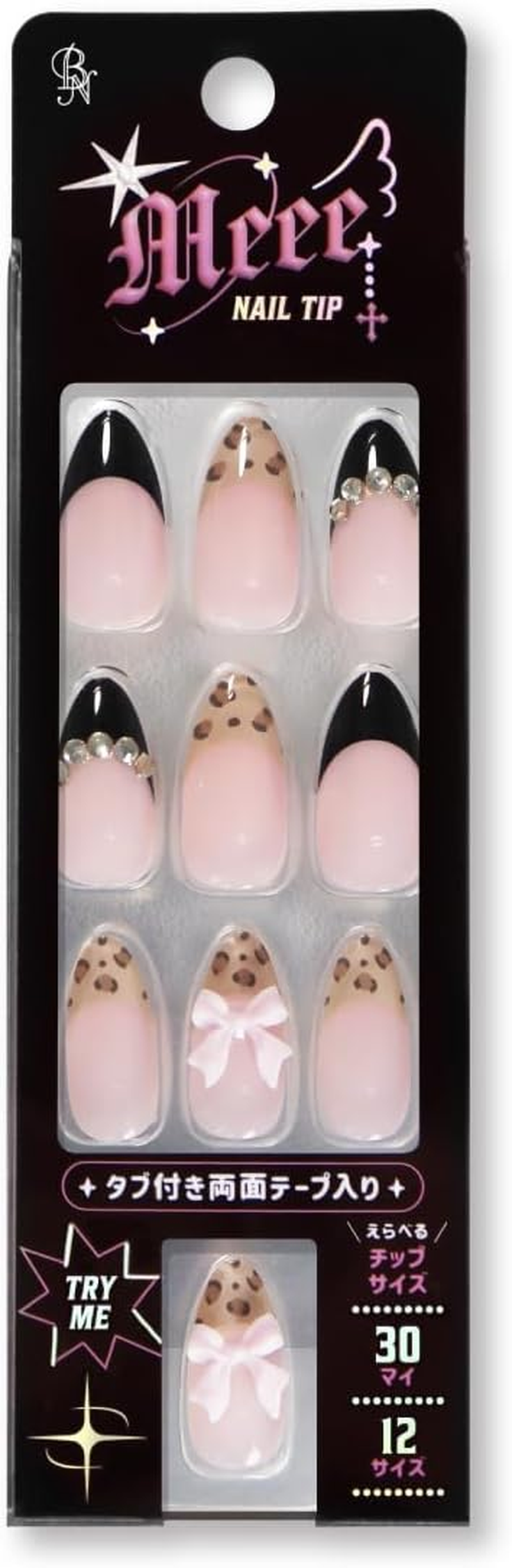 Meee NAIL TIP Nail Tips GAN-03 (30 Sheets / 12 Sizes)