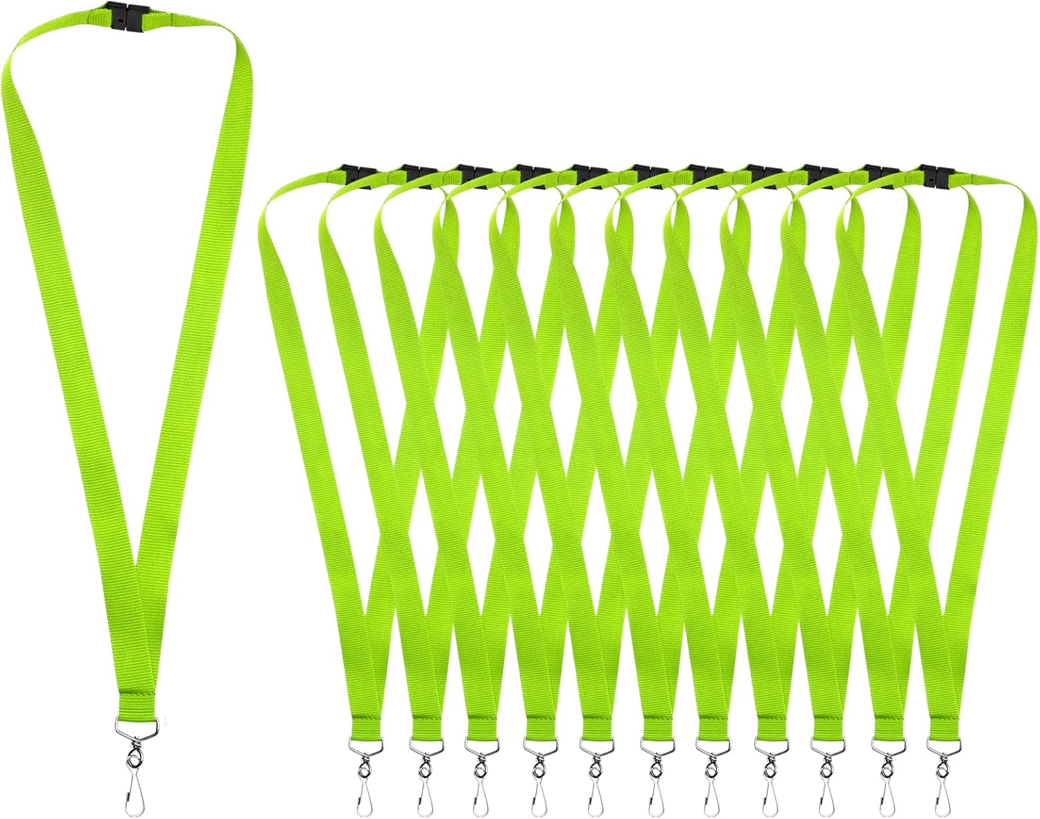 12-Pack Purple Breakaway Lanyards with Metal Hook, Durable Polyester Neck Straps for ID Cards, Keys, Office, School & Events