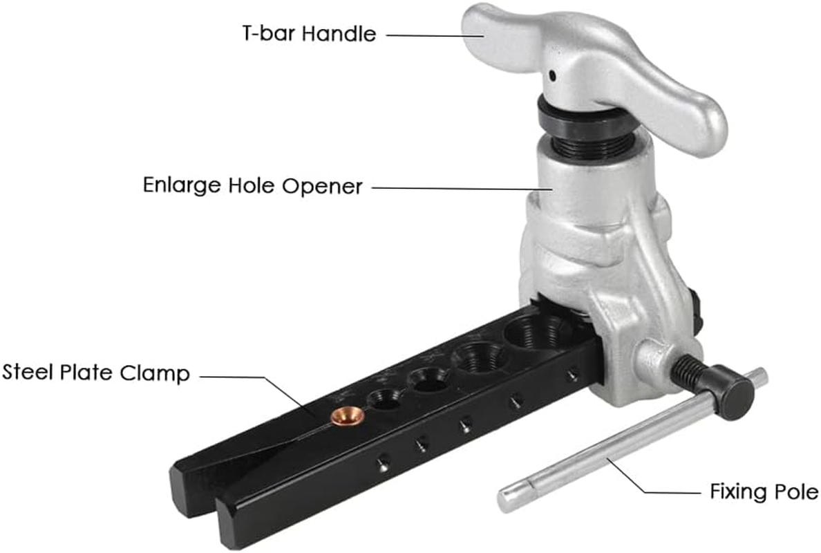 Copper Pipe Flaring Tool, 1/4" - 3/4" 45 Excentric Exhaust, for Water Brake/Air Conditioning Pipe/Line image number 4