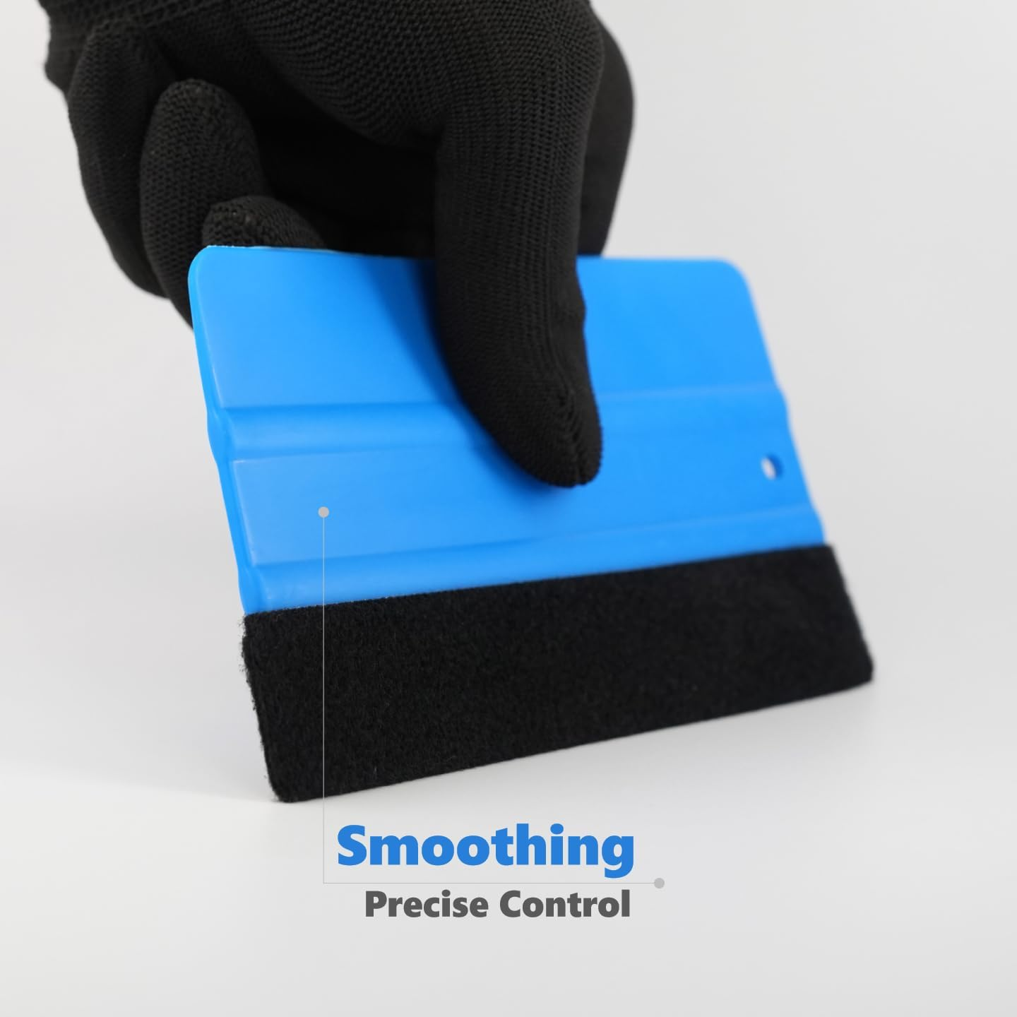 Carsleek Vinyl Wrap Squeegee, Microfiber Felt Edge, Window Tint, Sticker Application, Car Decal Installation, Smooth&Scratch-Free on Film and Wallpaper, 6Pcs, 3 Hardness, Black, Blue, Green image number 2