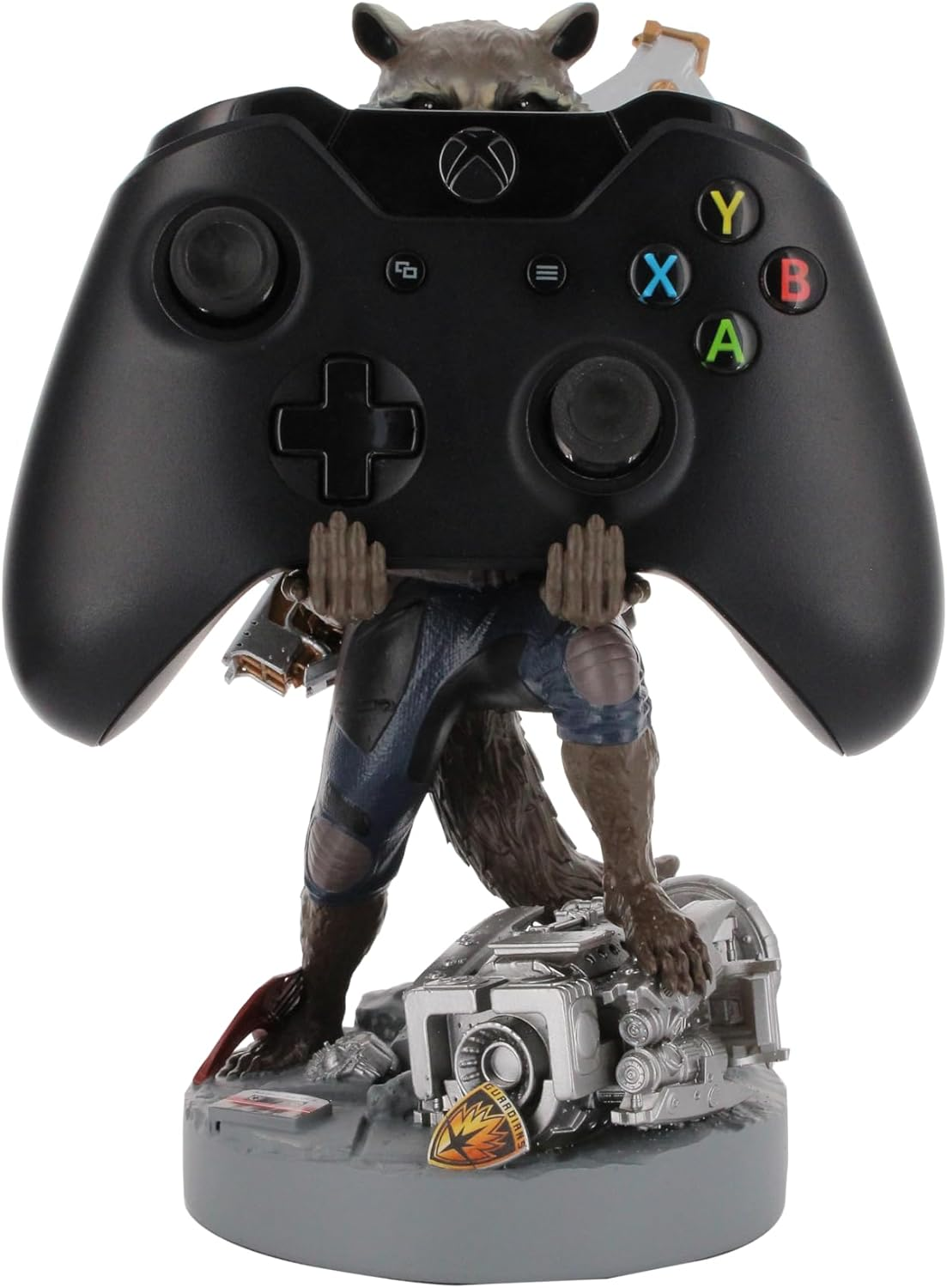 Cable Guys - Marvel the Guardians of the Galaxy: Rocket Racoon Gaming Accessories Holder & Phone Holder for Most Controller (Xbox, Play Station, Nintendo Switch) & Phone