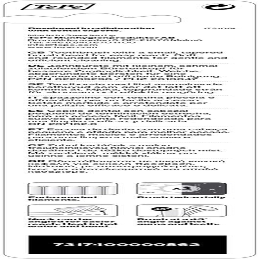 Tepe Select Compact Toothbrush, Soft, Assorted Colours, 1Pc, Soft Bristle Toothbrush with Efficient and Gentle Cleaning, Small Head Toothbrush (Pack of 3) image number 3