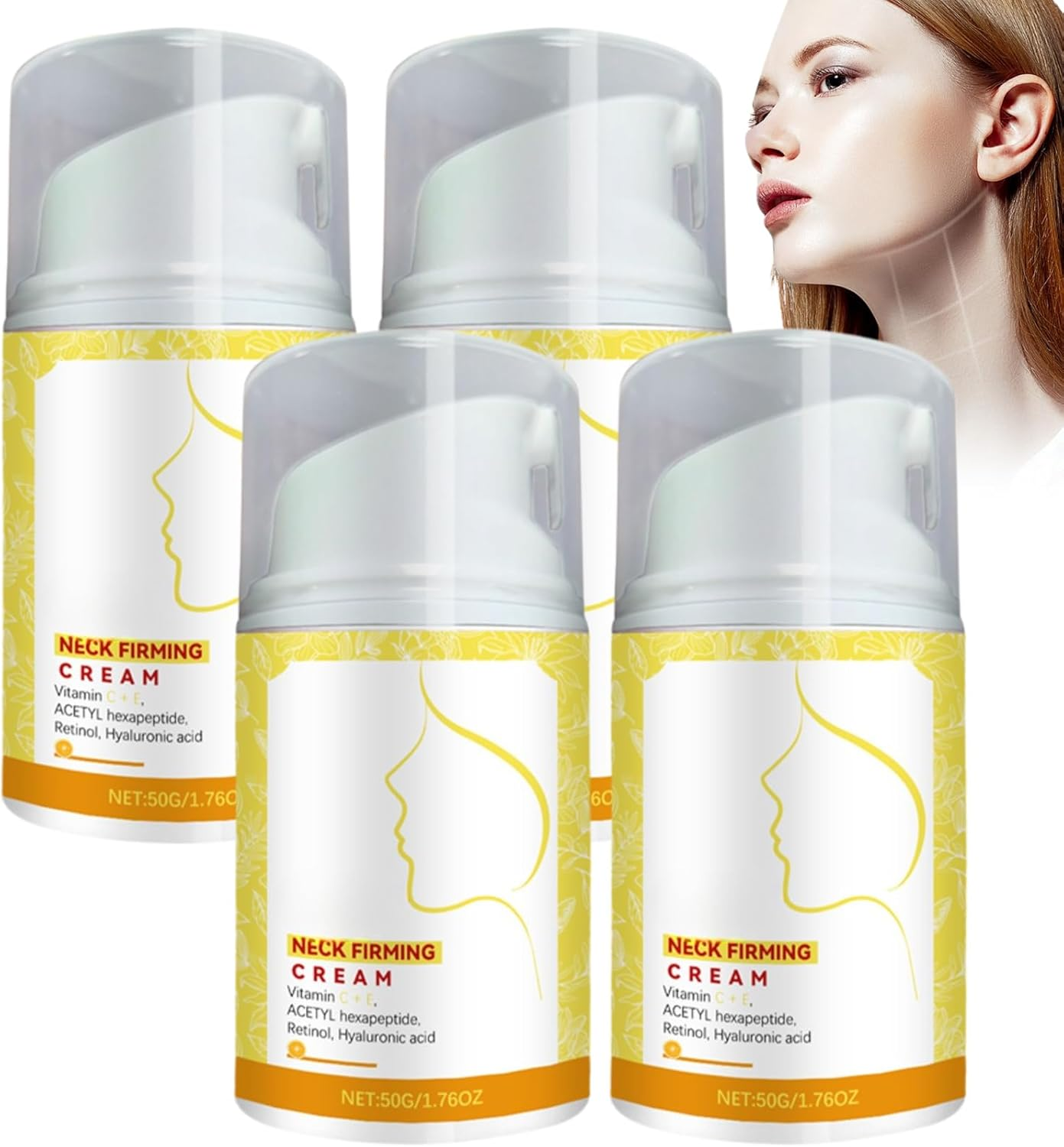 Neck Firming Cream for Tightening and Lifting, anti Aging Moisturizer with Retinol, Collagen, Vitamin C & E, Hexapeptide & Hyaluronic Acid, Reduces Wrinkles, Hydrates Face Neck & D&eacute;collet&eacute; (1Pcs)