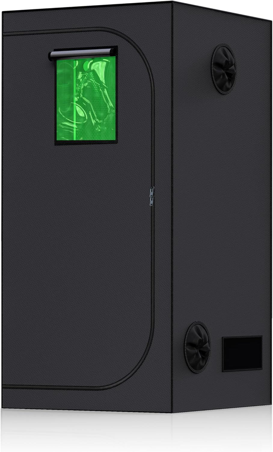 GROZY 80X80X160Cm Grow Tent with Green Window Steel Farme Reflective Mylar 600D Grow Room with Removable Floor Tray View Window for Hydroponics Indoor Plant Growing Room image number 2