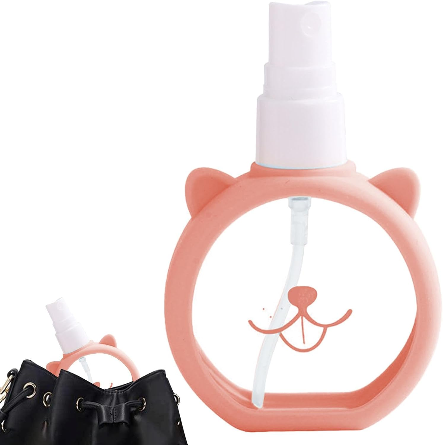 Travel Spray Bottle - Cute Refillable Mist Sprayer Compact 55Ml Mist Sprayer - Gentle Slim Action, Leak Proof Lid & Portable Build a Care Pe