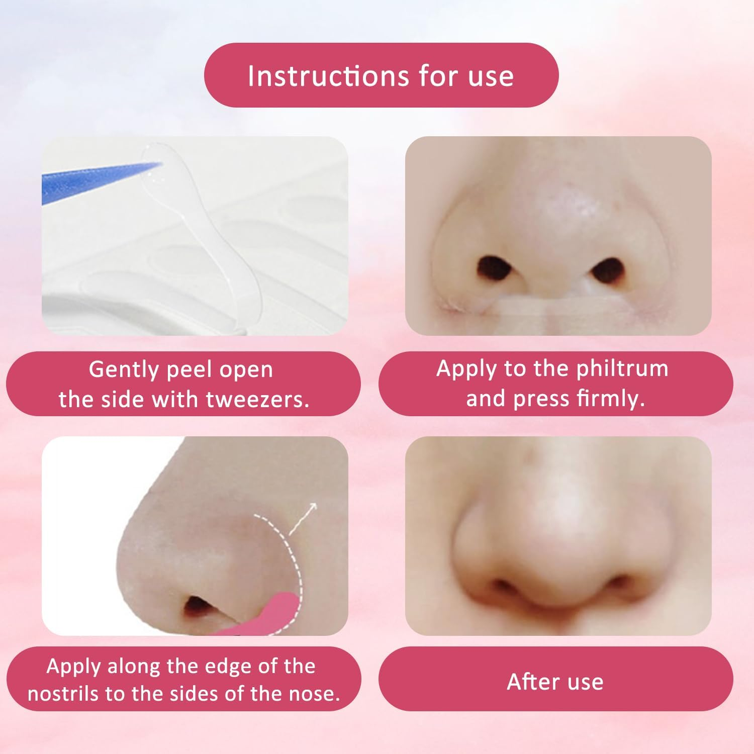 EKIND 30PCS Nose Shaping Strips Invisible Breathable Matte Patches with Tweezers for Immediate Refined Contour image number 3