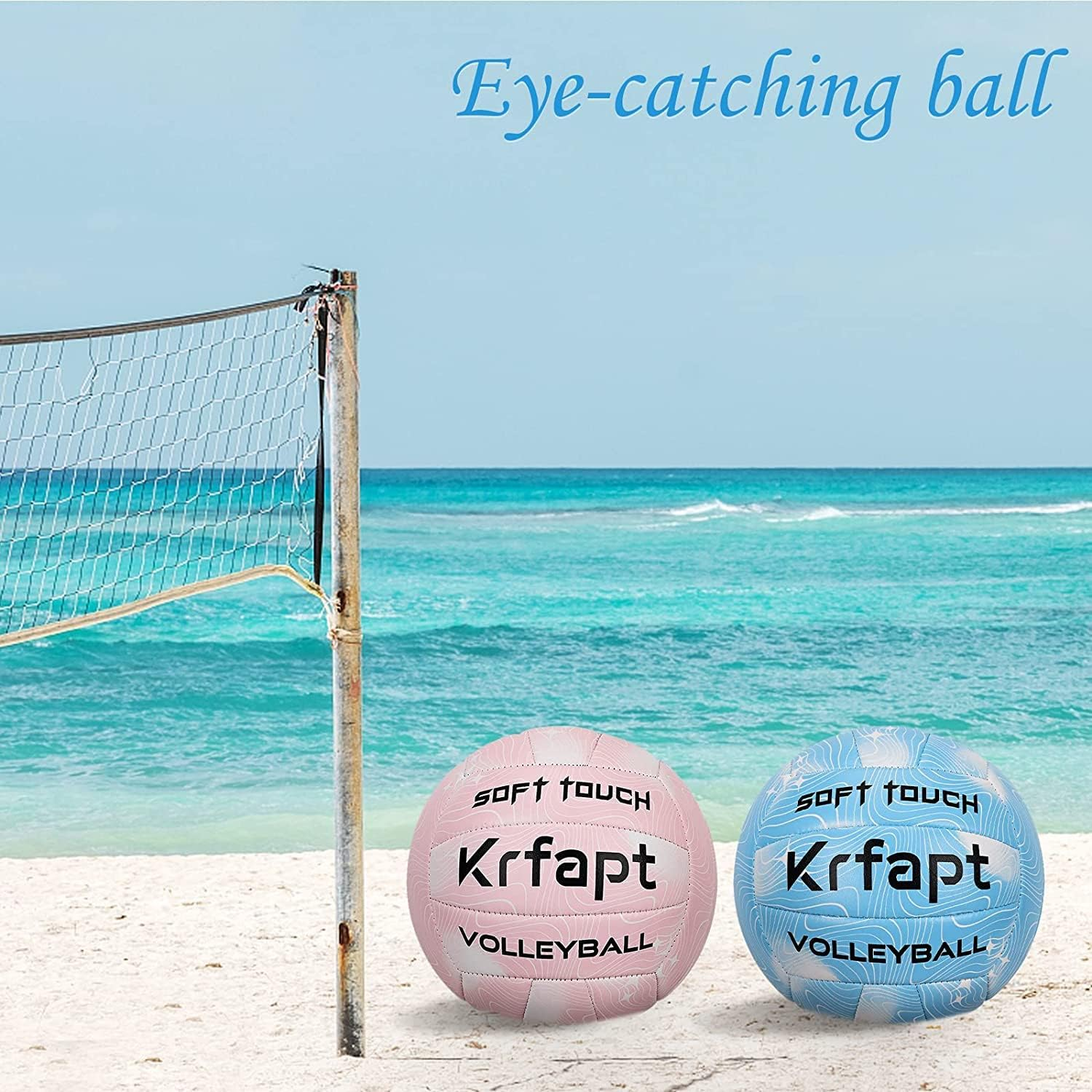 Krfapt Volleyball Beach Volleyballs Official Size 5, Touch Volley Ball Training for Outdoor Indoor Play - Purple image number 3