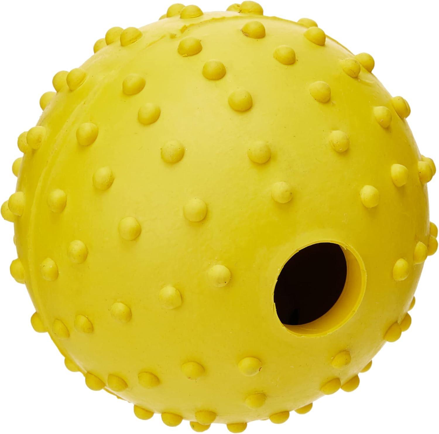 Classic Pet Products Rubber Pimple Ball with Bell, 60 Mm, Yellow image number 1