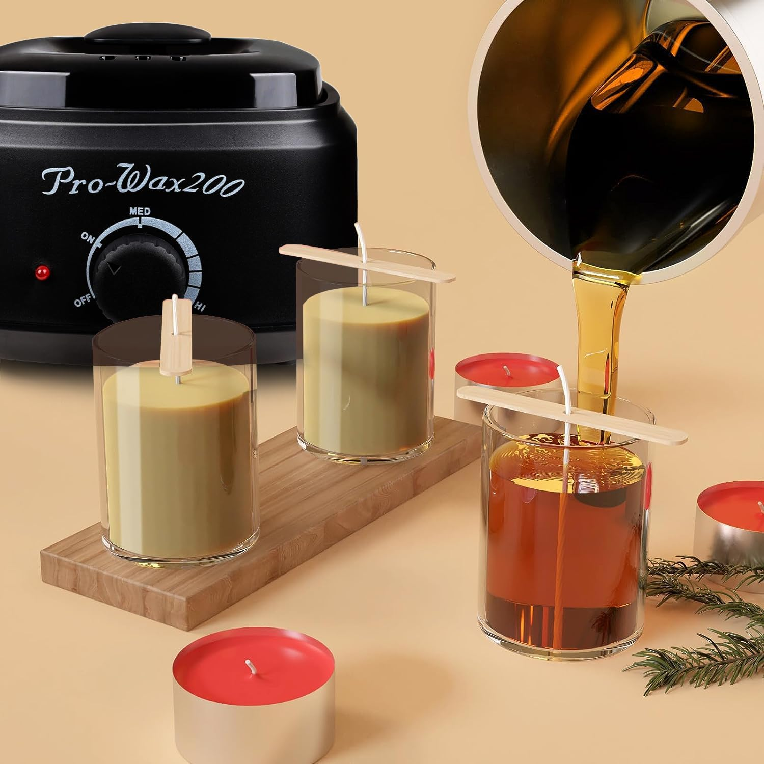 Wax Melter for Candle Making,Candle Melting Pot,Wax Melt Pot,Candle Wax Melter,Wax Melting,Multifunctional Wax Melting Tool with Adjustable Knob image number 1