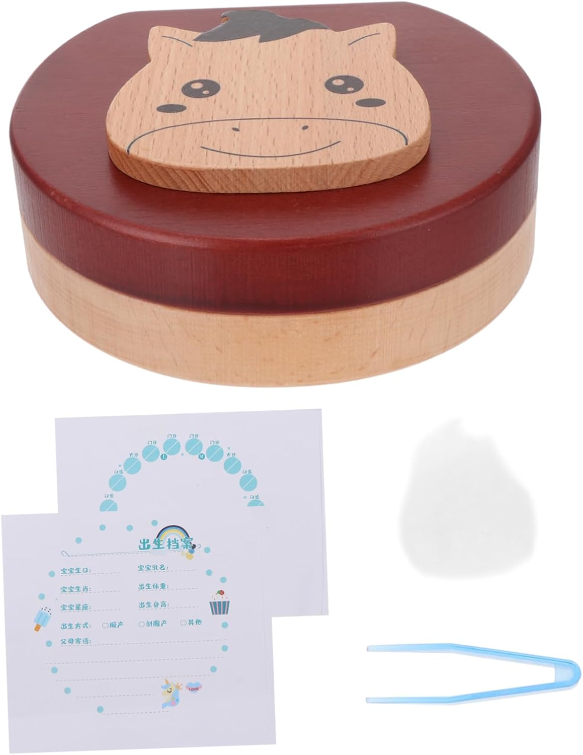 Baby Tooth Box Wooden Keepsake Organizer for Kids Infant Tooth Holder Photo Frame Suitable for Boys and Girls Baby Keepsake Storage image number 6