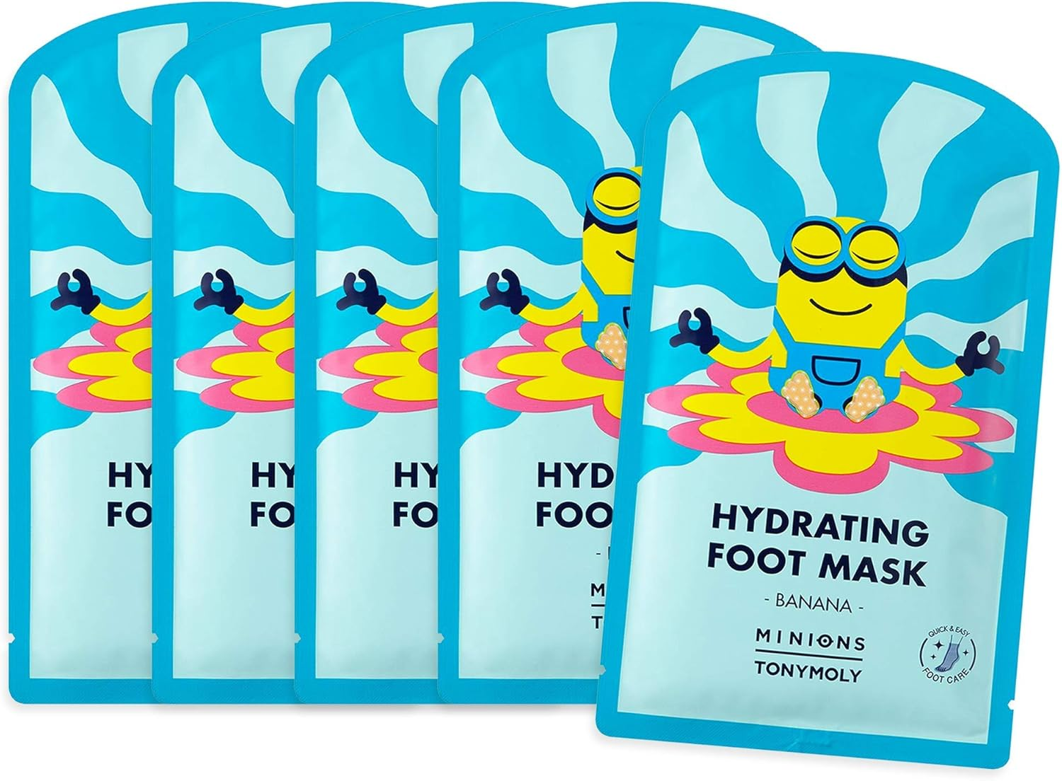 TONYMOLY I&rsquo;M Lovely Peach Foot Mask &ndash; 5-Count Hydrating & Soothing Korean Foot Mask with Peach & Honeysuckle Extracts for Soft, Rejuvenated Feet image number 4